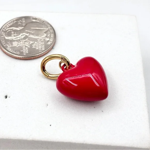 ROXANNE ASSOULIN The Mini Puffy Heart Charm in Red firm price - Picture 3 of 16